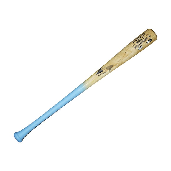 BamBooBat by Pinnacle Sports Equipment INC. Bâton de Baseball Hybride Érable/bambou pour Adulte Bat, Poignée Bleu Pâle/baril Naturel 271 Équilibré, 32 Pouces, 32 (271 Équilibré)