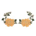 thumbnail image 2 of Flower Embroidery Patches, Beautiful Flower Patches DIY Patch Decorative 1 Pair  For Clothes Yellow,Blue, 2 of 8