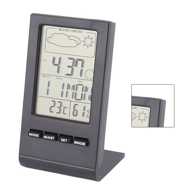 Hygromètre Numérique, Moniteur d'Humidité Intérieur avec Calendrier, Phases de Lune et Affichage Rétroéclairé pour Maison Bureau