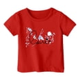 thumbnail image 1 of Chandail Court de Danse 2t Chandails à Manches Longues Filles Garçon et Fille Mode Décontractée Imprimé Col Rond Ample T-Shirt à Manches Courtes Haut, 1 of 4