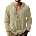 thumbnail image 1 of RXMEKW Cardigan à Capuche Uni pour Hommes avec Boutons devant et Manches Longues, 1 of 8