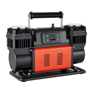 KFFKFF Dual-Cylinder Lourds Air Compresseur, Gonflateur de pneus portatifs de 10,6CFM, 12V 150PSI En dehors des routes Air Pompe avec LCD Affichage numérique