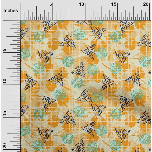 oneOone Silk Tabby Pale Yellow Fabric Geometric Craft Projects Decor Fabric Printed By The Yard 42 Inch Wide