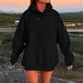 thumbnail image 1 of IMENGL Oversized Winter cotton hooded pullover sweatshirt, Black L, Size M-5XL, 1 of 5