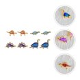 thumbnail image 4 of 4 Pairs Cartoon Earrings Little Dinosaur Ear Accessories Animal Shape Earrings, 4 of 7