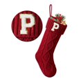 thumbnail image 1 of Bas de Noël avec Lettre Initiale 18 Pouces Bas pour Décoration de Noël - Rouge P, 1 of 9