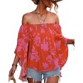 thumbnail image 1 of High Low Hem Off Shoulder Blouse,Women Off Shoulder Tops Bell Sleeve Off Shoulder Shirt Off Shoulder Tops Power Packed Performance, 1 of 5