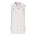 thumbnail image 4 of Tranfacy Gilet en Molleton pour Femmes, Manteaux d'Hiver pour Femmes, Veste Décontractée à Col Rabattu et Boutons, Couleur Unie, 4 of 7