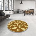 thumbnail image 4 of Ahgly Company Tapis d'Intérieur Lavable en Machine Carré Acajou Brun, 6 Pieds Carré, 4 of 7