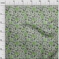 thumbnail image 3 of oneOone Polyester Spandex Green Fabric Floral Retro Sewing Material Print Fabric By The Yard 56 Inch Wide, 3 of 5