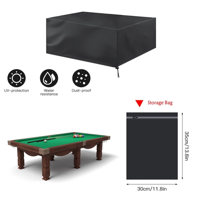 Housse de Table de Billard Imperméable 9 Pieds Housse de Table de Billard Pliante Housse Anti-Poussière Résistante à l'Humidité Durable Protection de Meubles en Oxford pour Intérieur Extérieur