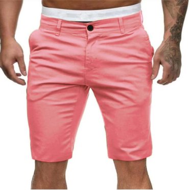 Gspmoly Shorts Shorts Shorts pour Hommes, Shorts pour Hommes Shorts Raccourcis Sports et Décontractés Couleur Unie Vêtements de Travail Pantalon Mi-Long Shorts pour Hommes de Golf jusqu'à 65 % de Rabais Rose m