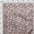 thumbnail image 3 of oneOone Polyester Spandex Maroon Fabric Text Craft Projects Decor Fabric Printed By The Yard 56 Inch Wide, 3 of 5