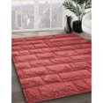 thumbnail image 3 of Ahgly Company Tapis d'Aire Intérieur Lavable à la Machine, Carré, Transitionnel, Rouge, 8 Pieds Carré, 3 of 7