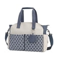 thumbnail image 2 of HILABEE Diaper Bag Tote Multi Outer Pockets Lightweight Waterproof Baby Changing Bag Blue White, 2 of 9
