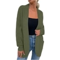 thumbnail image 2 of LOVZFMLL Cardigan for Women's Cardigan Color Coarse Knit Loose Oversized Knitwear, 2 of 6