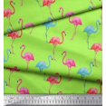 thumbnail image 3 of Soimoi Crepe Silk Fabric Flamingo Bird Print Fabric by The Yard 42 Inch Wide, 3 of 3