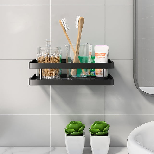 CxhicLuv Premium Shower Caddy Bathroom Shelves, Rust Proof Stainless Steel Bathroom Storage Rack with Drainage Design for Sink Counter Organization, No Drill Installation for Bathroom Kitchen