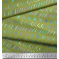 thumbnail image 2 of Soimoi Tissu Voile de Coton Vert Symbole Mathématique Tissu Imprimé 1 Yard 56 Pouces de Large, 2 of 3