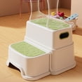 thumbnail image 3 of Decodeary Compact Small Step Stool Made With PP Multifunctional Wide Applications Plastic Toddler Step Stools Deep Green, 3 of 6