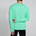 thumbnail image 4 of hoksml Chandails à Manches Longues pour Hommes Évacuation de l'Humidité UPF 50+ Protection Solaire UV T-Shirts Athlétiques Couleur Unie Col Rond Randonnée Course Entraînement Haut Actif Liquidation, 4 of 6