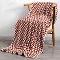 thumbnail image 2 of Checkerboard Grid Velvet Bath Towel - Thickened Super Absorbent Non-Shedding Large Towels for Bathroom, SPA, Hotel & Home Use, 2 of 3