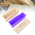 thumbnail image 3 of Qiilu 1200ML Silicone Soap Mold with Lid DIY Tool Purple for Baking Cake Chocolate, 3 of 8