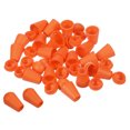 thumbnail image 1 of Unique Bargains Bell End Stopper, Cord Rope Lock for Drawstring Bag, Orange 50 Pack, 1 of 5