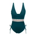 thumbnail image 4 of FhsagQ Ensembles de Maillots de Bain Grande Taille pour Femmes Maillot de Bain Ouvert à l'Entrejambe pour Femmes Maillots de Bain Col en V Bretelles à Cordon de Serrage Ajustables Maillots de Natation Ensembles de Maillots de Bain pour Femmes avec Peignoir Ouvert à l'Entrejambe Vert Foncé S, 4 of 5