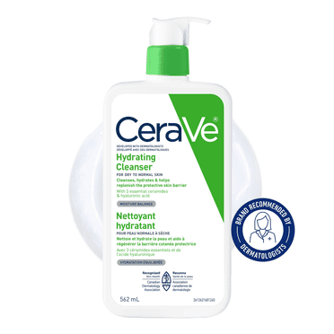 CeraVe Nettoyant Hydratant, Gel Nettoyant Doux avec Céramides et Acide Hyaluronique pour Peau Normale à Sèche, 562 ml
