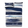 thumbnail image 1 of Gouchee Home Delfos 3-Piece King Duvet Cover Set – Blue Tie-Dye Stripe Reversible Bedding & 100% Cotton, 1 of 2