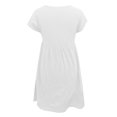 thumbnail image 5 of 2025 Robes pour Femmes à Col Rond Courtes Robes d'Été pour Femmes à Manches Couleur Unie Coupe Ample Queue Robes pour Femmes Décontractées Ajustées Mi-Longues, 5 of 5