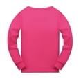 thumbnail image 3 of Kcodviy Tout-Petits Garçons Filles Long Tout-Petit Fille sous-Vêtement Manche Uni Imprimés Vêtement de Nuit T-Shirt Manche Longue Enfants T-Shirt Hauts, 3 of 3