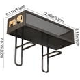 thumbnail image 4 of Bowayaoa Wall-Mounted Mesh Toilet Over Tank Shelf Metal Bathroom Storage Rack Dense Mesh Draining Rack for Shampoo Bottles, Black, 4 of 7
