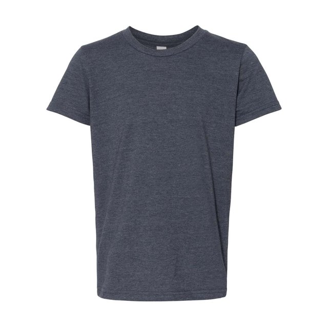 Bella Canvas Jersey Short-Sleeve Tee 3001Y, S, Heather Navy