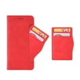 thumbnail image 2 of Case for Samsung Galaxy A22 5G Cover Adjustable Detachable Card Holder Magnetic closure Leather Wallet Case - Red, 2 of 5