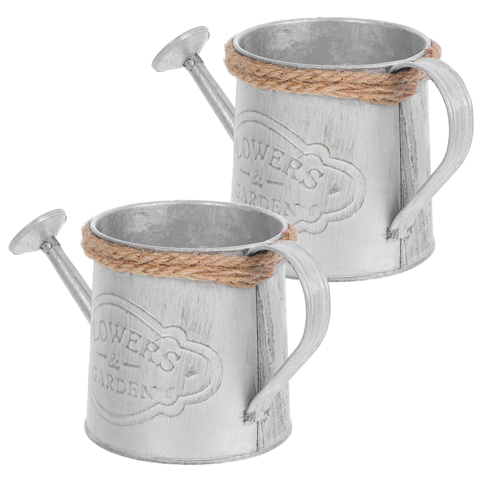 UPOUART 2Pack Rustic Metal Watering Can for .07x3.65x3.14 in