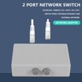 thumbnail image 4 of Mini Commutateur Réseau 2 Ports RJ45 RJ-45, Commutateur de Boîtier Ethernet, Double Port 2 Voies, Adaptateur de Partage Manuel, Concentrateur, 4 of 8
