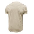 thumbnail image 4 of Dvkptbk Hommes Manches Courtes Uni Décontracté Mode Col Rond Chandail Boutons T-Shirt Blouse en Liquidation, 4 of 4