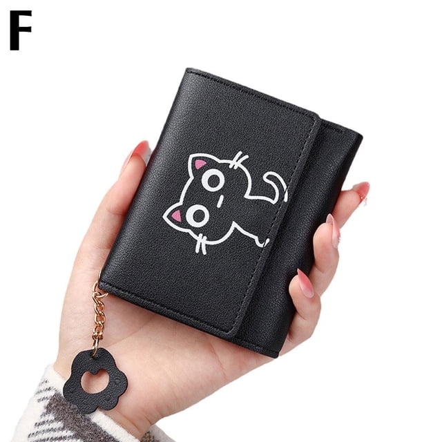 Women Ladies Short Small Money Purse Wallet PU Leather Holder Folding Card K1V5
