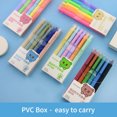 thumbnail image 3 of Yeacher 6 Color Ink Pens Set Retractable Drawing Pens 0.5mm Fine Fiber Tip Pen Lead, 3 of 8