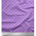 thumbnail image 1 of Soimoi Tissu en Coton Violet Damas Filigrane Imprimé 1 Yard 56 Pouces de Large, 1 of 3