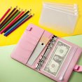 thumbnail image 4 of PU Leather Notebook Binder Budget Planner Binder Cover with 12 Pieces Binder Pocket Personal Cash Budget Envelopes System 6 Hole Binder Zipper Folder(Pink), 4 of 7