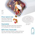 thumbnail image 2 of iDesign Recycled Plastic XL Dry Goods Kitchen Canister with Airtight Lid – 4200mL, White, 2 of 7