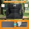 thumbnail image 4 of ABORON Heated Stadium Seats for Bleachers Set of 2, Portable Thicker Padded Bleacher Seat Cushion with Back Support Wide 21 Inch, USB 3 Levels of Heat, 6 Reclining Positions, 4 of 11