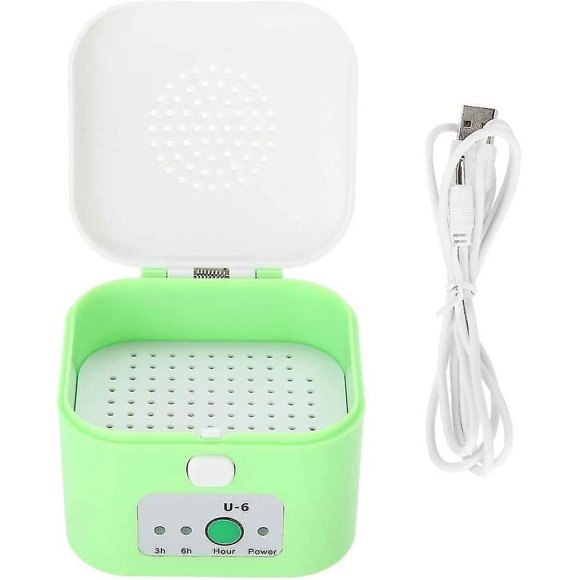 Hearing Aid Dryer - Electric Usb Drying Box, Headphone Dehumidifier, Waterproof Hearing Aid Dryer Case Green