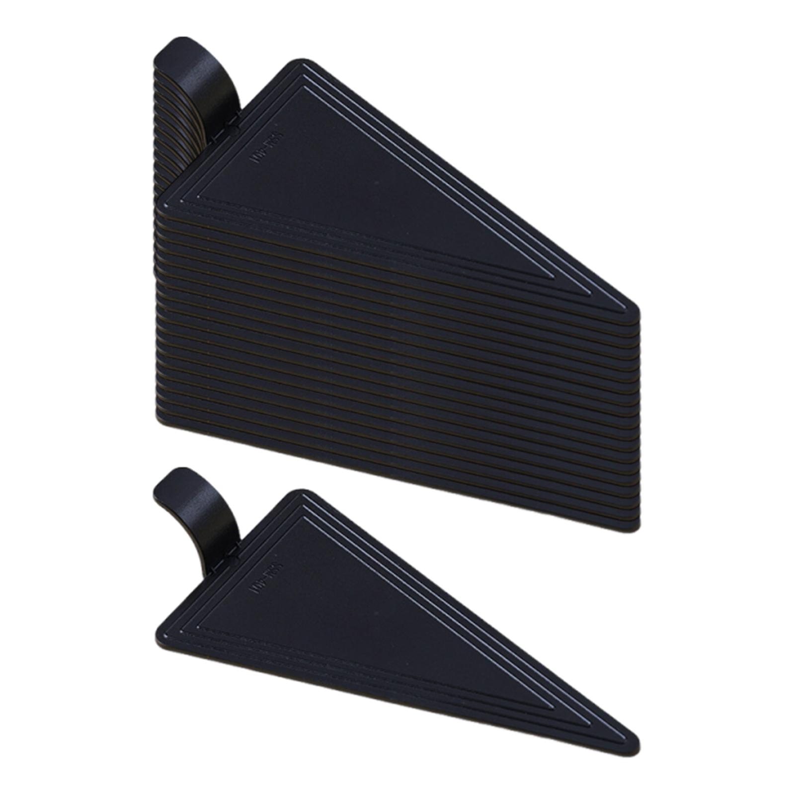 Luzkey 20 Pieces Pastry Boards with Handle Appetizers Display Tray Accessory for Sweet Treats Presentation Multipurpose Cake Spade Triangle