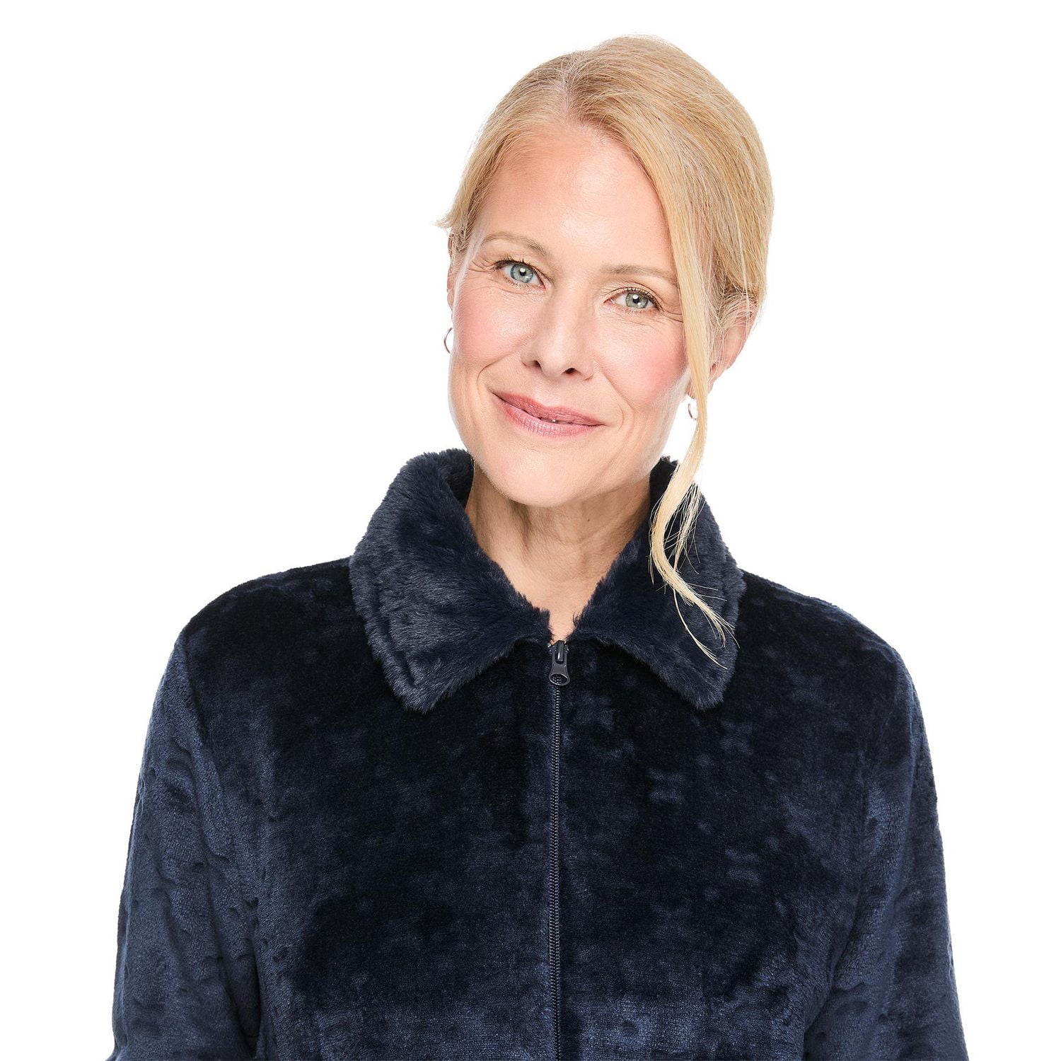 Robe de chambre en supermink zippée sur la longueur Iyla pour femmes