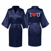 TIMIFIS Silk Robes for Women Men Spa Robe Couples His and Hers Matching Robes Wedding Robes Bride and Groom Anniversary Engagement Gifts pring/Summer