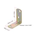 thumbnail image 2 of Unique Bargains Attelle d'Angle, 40mm x 40mm Joint Plaqué Zinc Supports à Angle Droit, 50 Pcs, 2 of 4